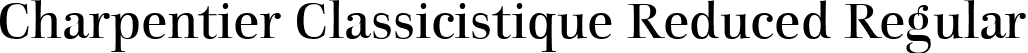 Charpentier Classicistique Reduced Regular font - CharpentierClassicRed_Reg.ttf