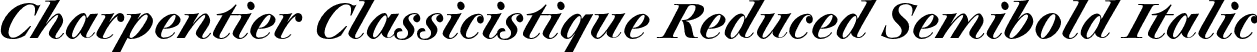 Charpentier Classicistique Reduced Semibold Italic font - CharpentierClassicRed_MdIt.otf