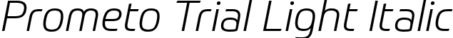 Prometo Trial Light Italic font - Prometo_Trial_LtIt.ttf