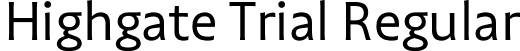 Highgate Trial Regular font - Highgate_Trial_Rg.ttf