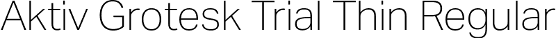 Aktiv Grotesk Trial Thin Regular font - AktivGrotesk_Trial_Th.ttf