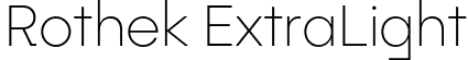 Rothek ExtraLight font - rothek-extralight.otf