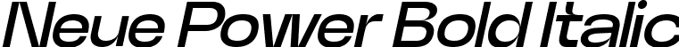 Neue Power Bold Italic font - NeuePowerTrial-BoldOblique.ttf