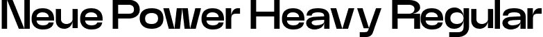 Neue Power Heavy Regular font - NeuePowerTrial-Heavy.ttf