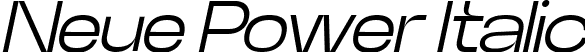 Neue Power Italic font - NeuePowerTrial-RegularOblique.ttf
