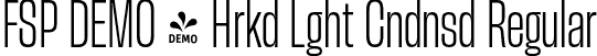 FSP DEMO - Hrkd Lght Cndnsd Regular font - Fontspring-DEMO-herokid-lightcondensed.otf