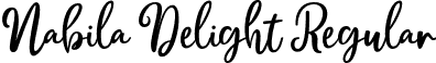 Nabila Delight Regular font - Nabila Delight.otf