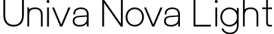 Univa Nova Light font - UnivaNova-Light.otf