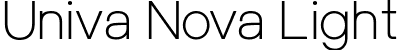 Univa Nova Light font - UnivaNova-Light.ttf