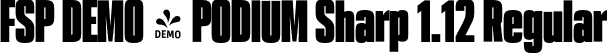 FSP DEMO - PODIUM Sharp 1.12 Regular font - Fontspring-DEMO-podiumsharp-1.12.otf