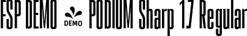 FSP DEMO - PODIUM Sharp 1.7 Regular font - Fontspring-DEMO-podiumsharp-1.7.otf