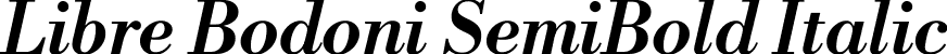 Libre Bodoni SemiBold Italic font - LibreBodoni-SemiBoldItalic.ttf