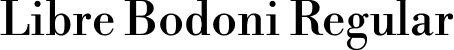 Libre Bodoni Regular font - LibreBodoni-Regular.ttf