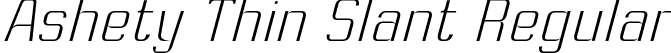 Ashety Thin Slant Regular font - AshetyPersonaluse-ThinSlanted.otf