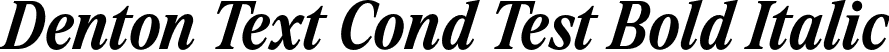 Denton Text Cond Test Bold Italic font - DentonTextCondTest-BoldItalic.otf