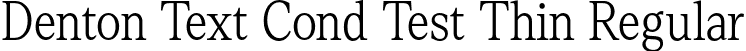 Denton Text Cond Test Thin Regular font - DentonTextCondTest-Thin.otf