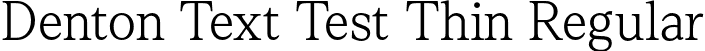 Denton Text Test Thin Regular font - DentonTextTest-Thin.otf