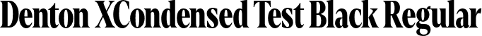 Denton XCondensed Test Black Regular font - DentonXCondensedTest-Black.otf