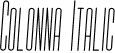 Colonna Italic font - ColonnaItalic.ttf