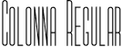 Colonna Regular font - ColonnaRegular.otf