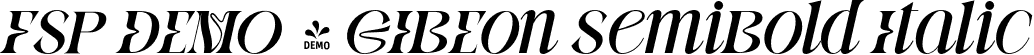 FSP DEMO - GIBEon SemiBold Italic font - Fontspring-DEMO-gibeon-semibolditalic.otf