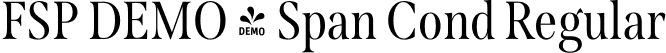 FSP DEMO - Span Cond Regular font - Fontspring-DEMO-span-regularcond.otf