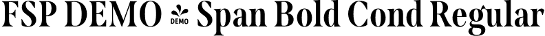 FSP DEMO - Span Bold Cond Regular font - Fontspring-DEMO-span-boldcond.otf