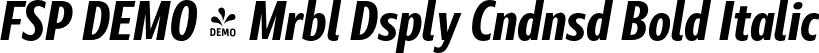 FSP DEMO - Mrbl Dsply Cndnsd Bold Italic font - Fontspring-DEMO-marbledisplay-condensedbolditalic.otf