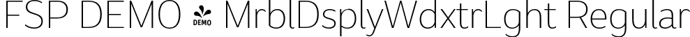 FSP DEMO - MrblDsplyWdxtrLght Regular font - Fontspring-DEMO-marbledisplay-wideextralight.otf