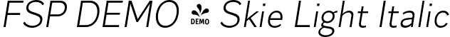 FSP DEMO - Skie Light Italic font - Fontspring-DEMO-skie-lightitalic.otf