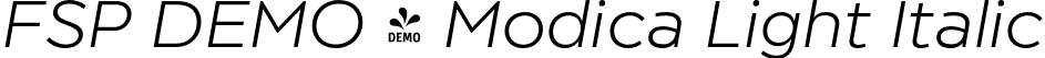 FSP DEMO - Modica Light Italic font - Fontspring-DEMO-modica-lightitalic.otf