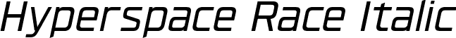 Hyperspace Race Italic font - hyperspacerace-italic.otf