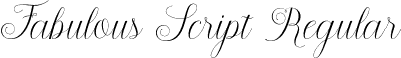 Fabulous Script Regular font - Fabulous Script.otf