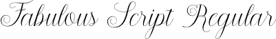 Fabulous Script Regular font - Fabulous Script.ttf