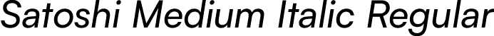 Satoshi Medium Italic Regular font - Satoshi-MediumItalic.otf