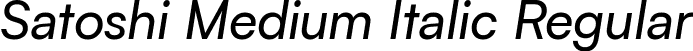 Satoshi Medium Italic Regular font - Satoshi-MediumItalic.ttf