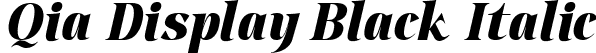 Qia Display Black Italic font - QiaDisplay-BlackItalic.ttf