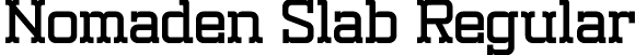 Nomaden Slab Regular font - Nomaden-Slab.otf