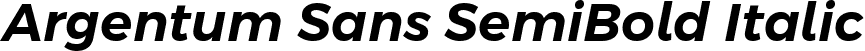 Argentum Sans SemiBold Italic font - ArgentumSans-SemiBoldItalic.ttf