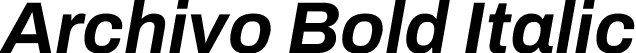 Archivo Bold Italic font - Archivo-BoldItalic.ttf