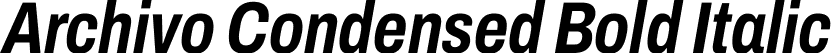 Archivo Condensed Bold Italic font - Archivo_Condensed-BoldItalic.ttf