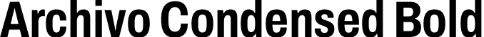 Archivo Condensed Bold font - Archivo_Condensed-Bold.ttf
