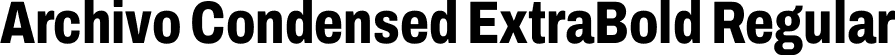 Archivo Condensed ExtraBold Regular font - Archivo_Condensed-ExtraBold.ttf