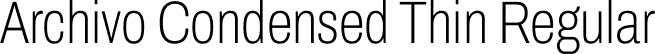 Archivo Condensed Thin Regular font - Archivo_Condensed-Thin.ttf