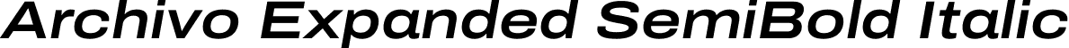 Archivo Expanded SemiBold Italic font - Archivo_Expanded-SemiBoldItalic.ttf