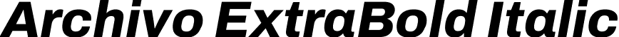 Archivo ExtraBold Italic font - Archivo-ExtraBoldItalic.ttf