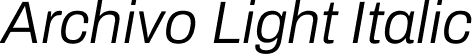 Archivo Light Italic font - Archivo-LightItalic.ttf