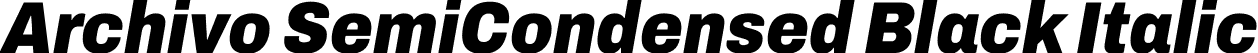 Archivo SemiCondensed Black Italic font - Archivo_SemiCondensed-BlackItalic.ttf
