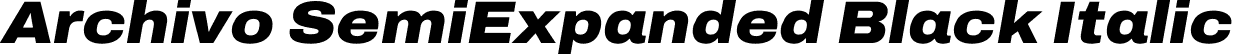Archivo SemiExpanded Black Italic font - Archivo_SemiExpanded-BlackItalic.ttf