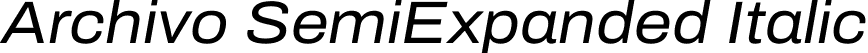 Archivo SemiExpanded Italic font - Archivo_SemiExpanded-Italic.ttf